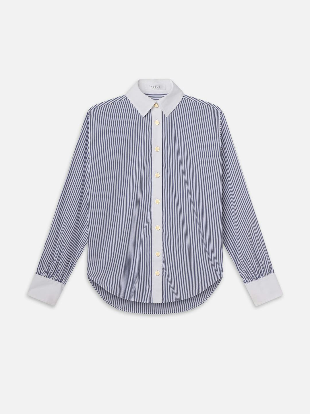 The Borrowed Shirt in Dark Chambray by FRAME