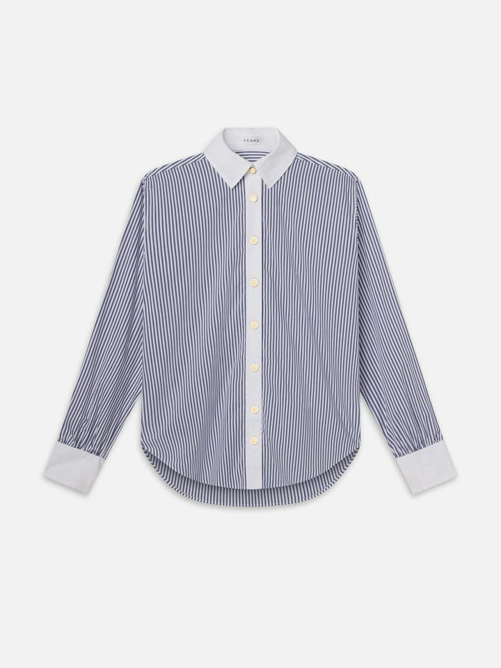 The Borrowed Shirt in Dark Chambray by FRAME