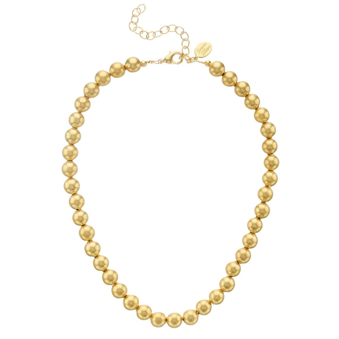 Susan Shaw Mini Margaret Gold Bead Necklace