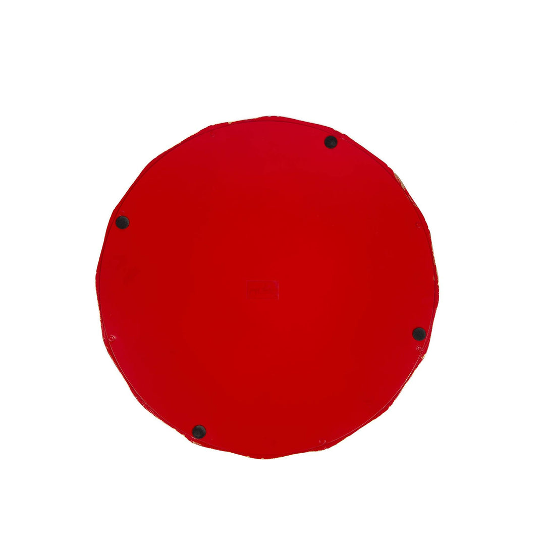 Gracie Round Bamboo Tray - Red: Red