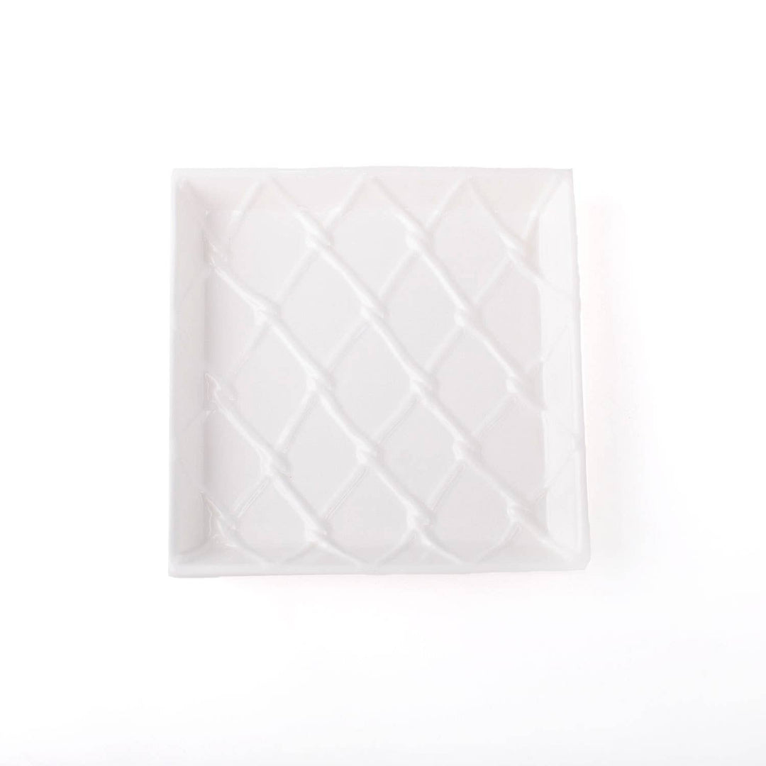 8 Oak Lane White Textured Beverage Napkin Tray