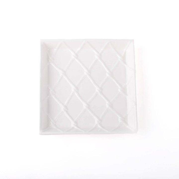 8 Oak Lane White Textured Beverage Napkin Tray