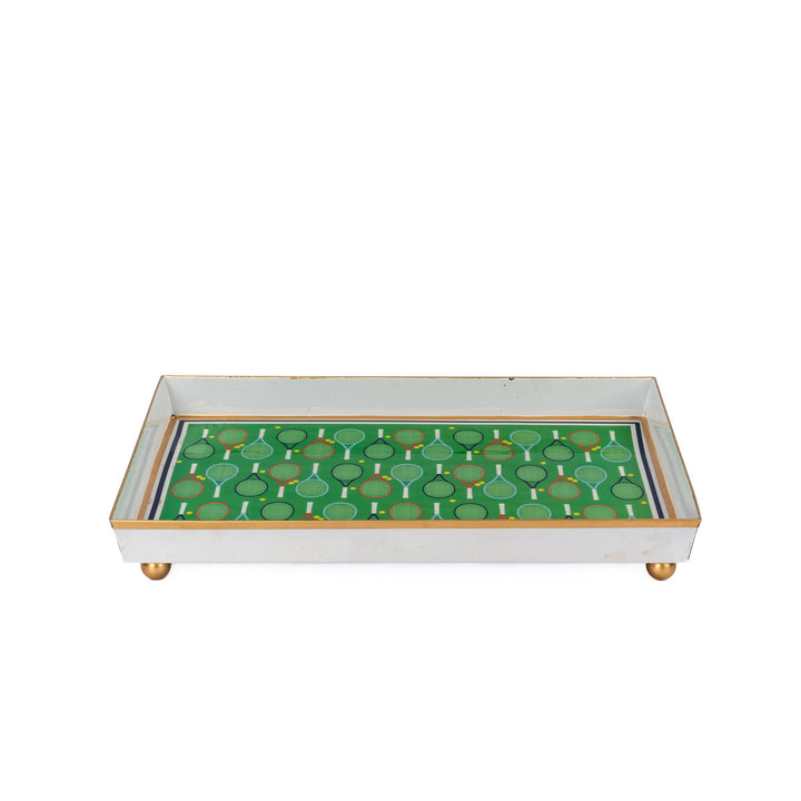 Jaye's Studio Tennis Enameled Oliver Tray 8x12: Green