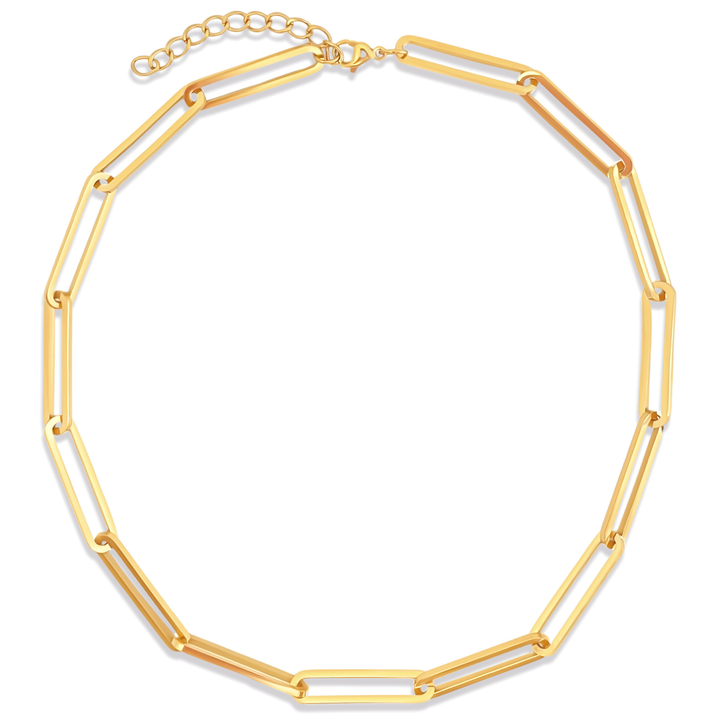 Ellie Vail - Lainey Paperclip Chain Necklace: Gold