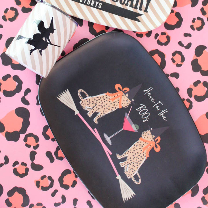 Halloween Melamine Platter: Leopards