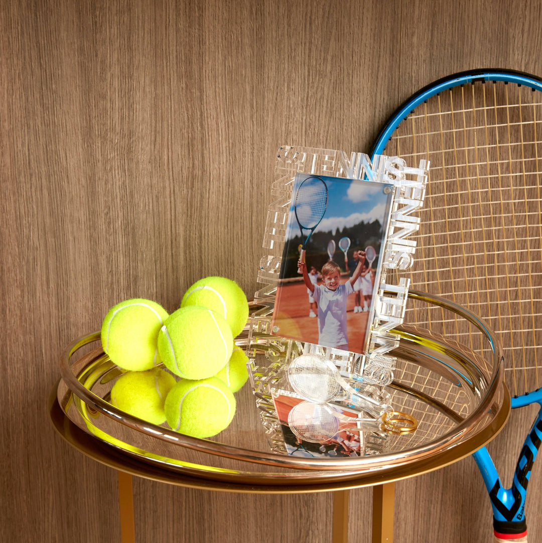 Cocktail Napkin Holder with Tennis Racquets