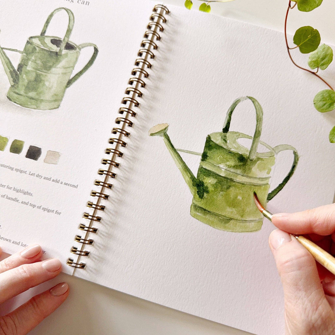 Garden watercolor workbook by Emily Lex