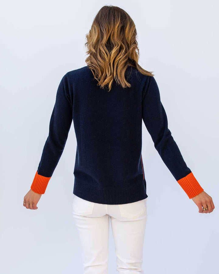 Pura Cashmere Cashmere Contrast Crew