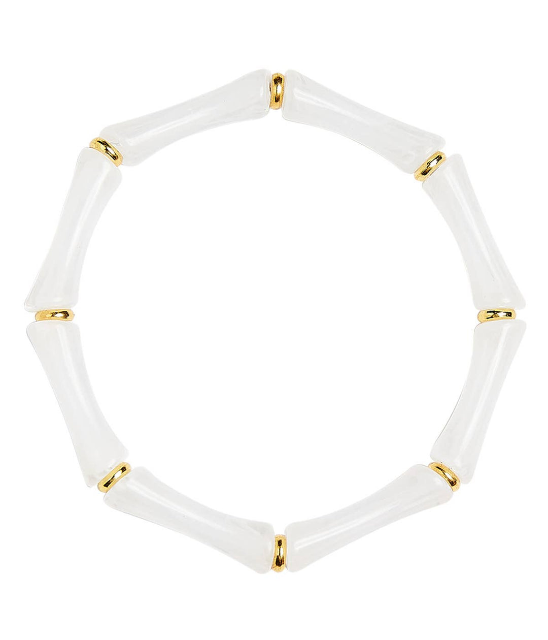 Lucy Bamboo Bracelet: White