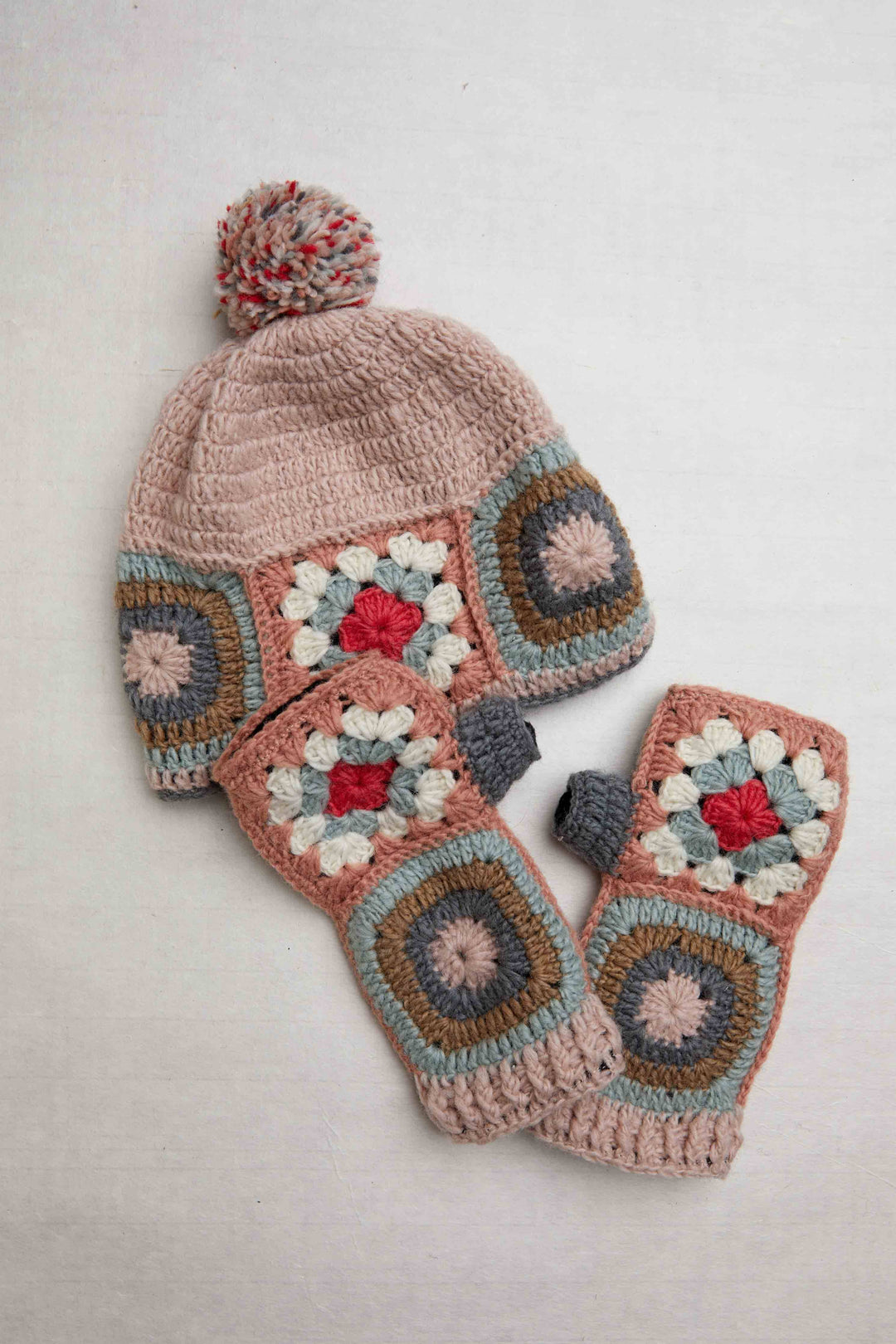 Lottie Tan Crochet Handwarmers by Many Hands