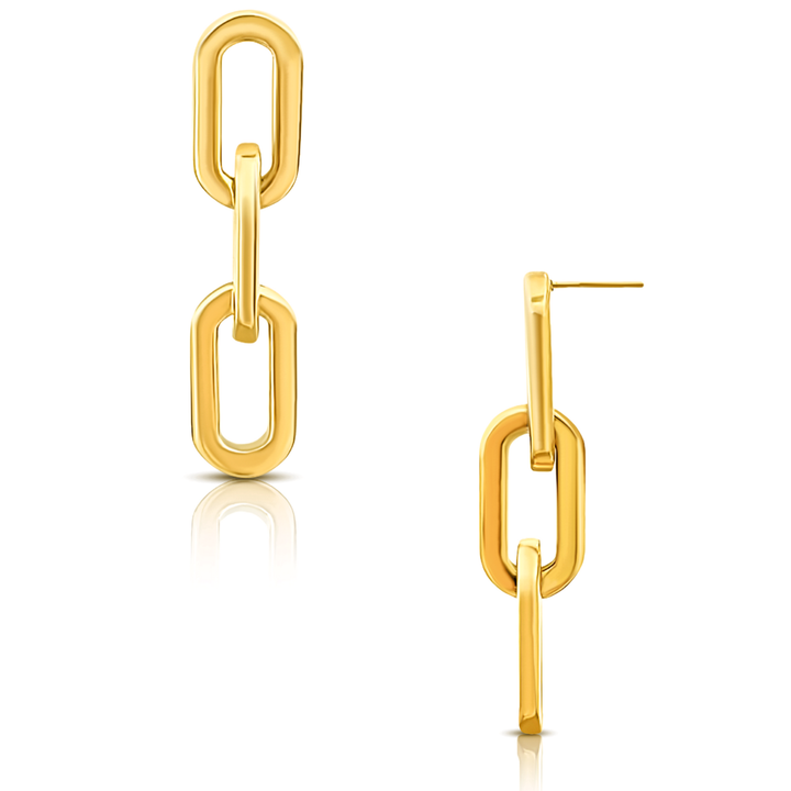 Ellie Vail - Gage Oversized Link Earring: Gold