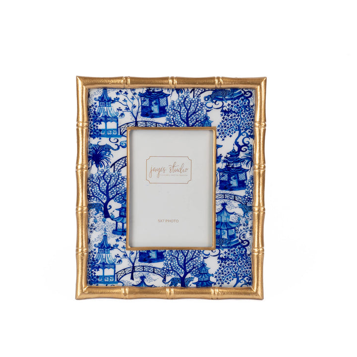 Garden Party Chang Mai Photo Frame: White & Blue / 4 x 6