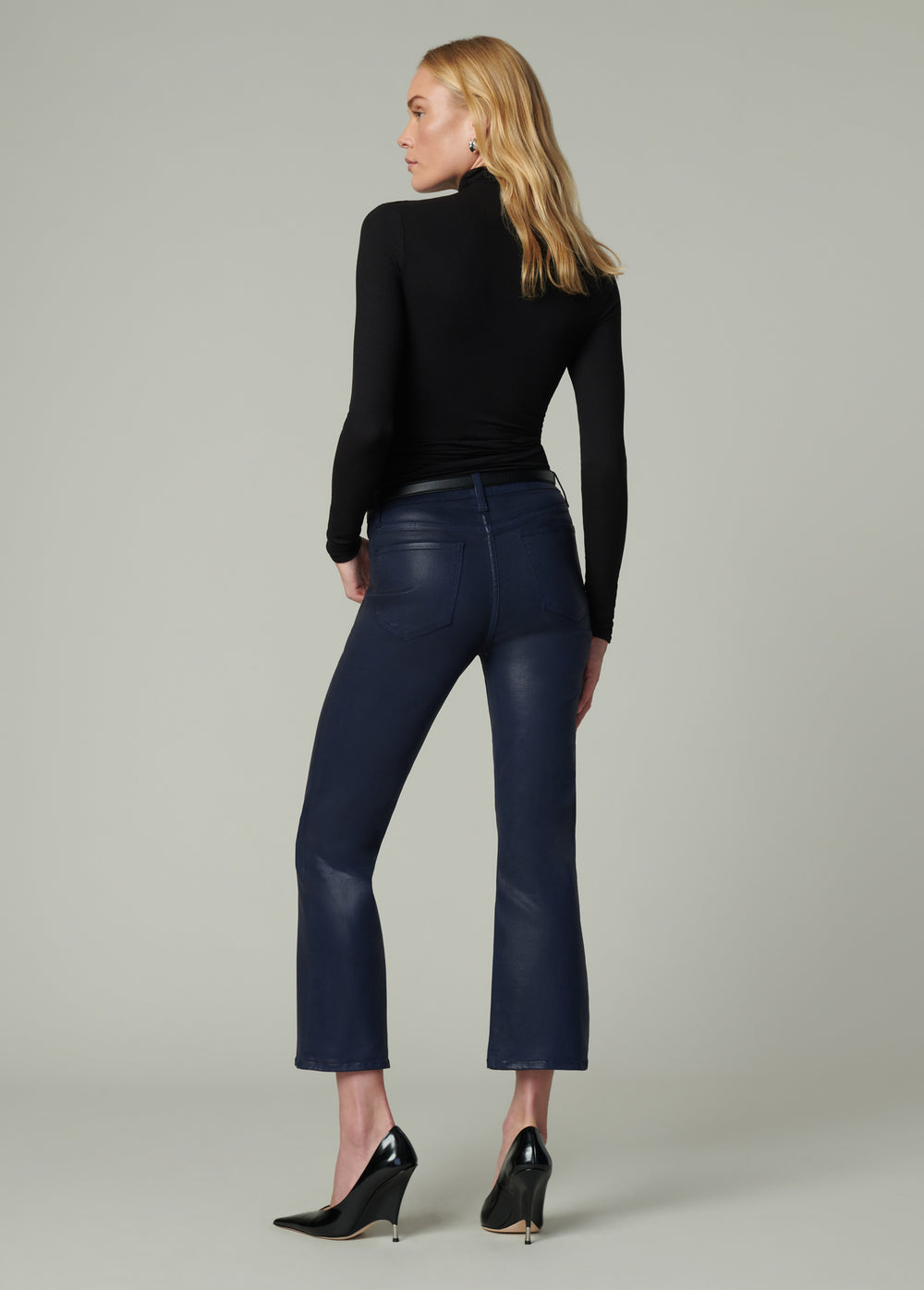 Joe's Jeans The Callie Coated Bootcut in Navy