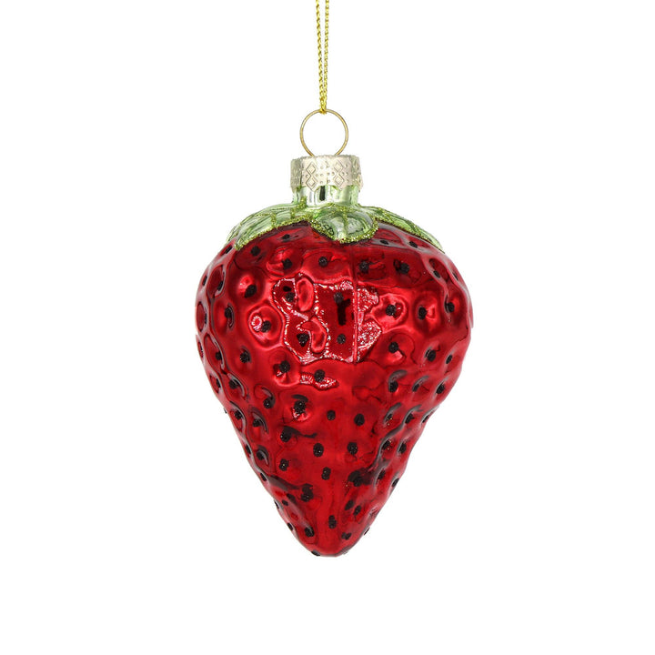 Christmas Ornament Glass Balls Strawberry