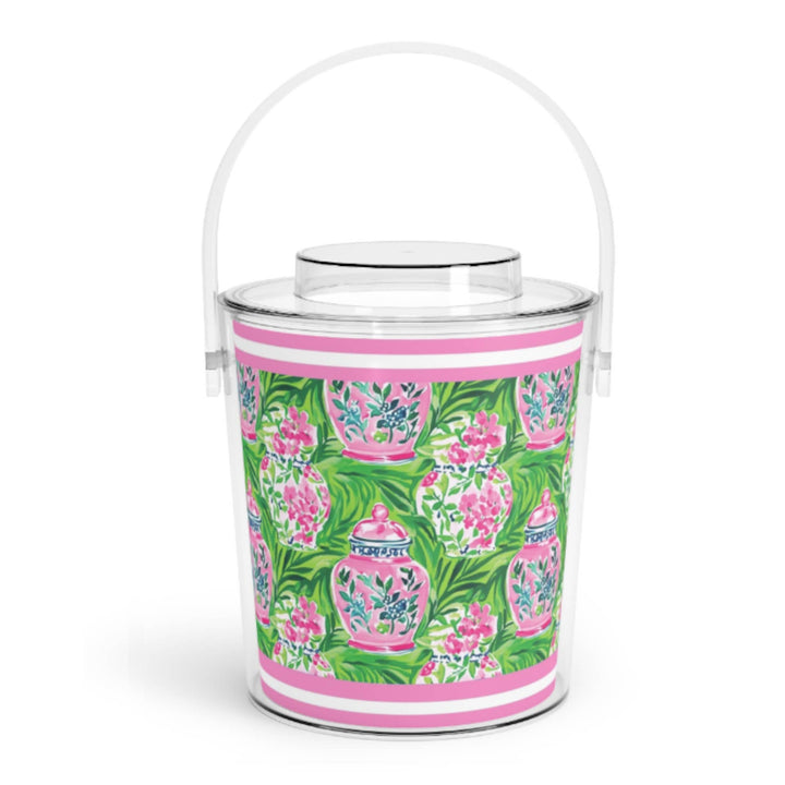 Pink and Green Ice Bucket - Garden Party Resort by Peachy Pendants