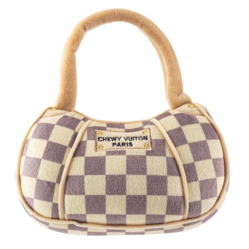 Haute Diggity Dog Checker Chewy Vuiton Handbag Squeaker Dog Toy: XL