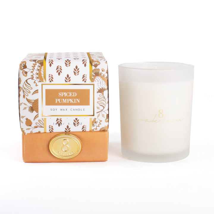 8 Oak Lane Spiced Pumpkin 5.6oz Soy Wax Candle