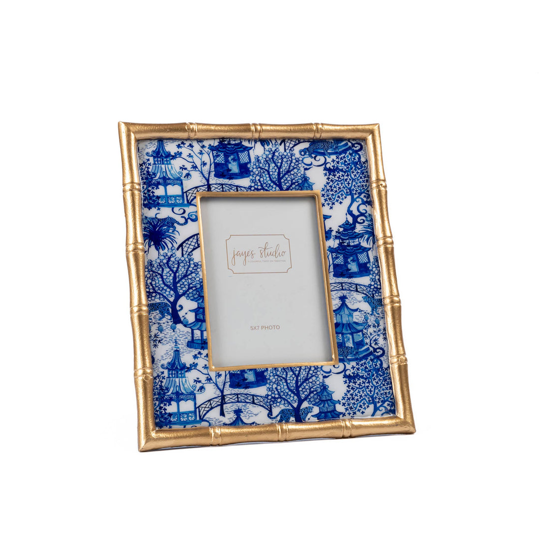 Garden Party Chang Mai Photo Frame: White & Blue / 4 x 6