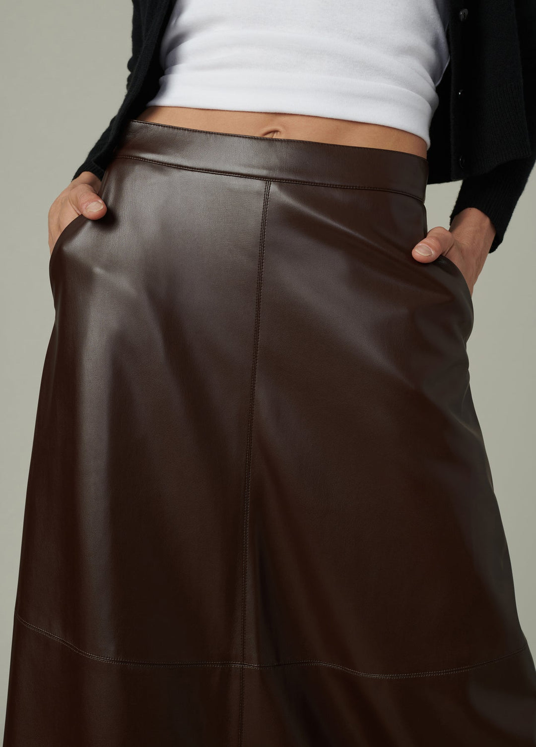 Joe's Jeans The Tavi Vegan Leather Skirt