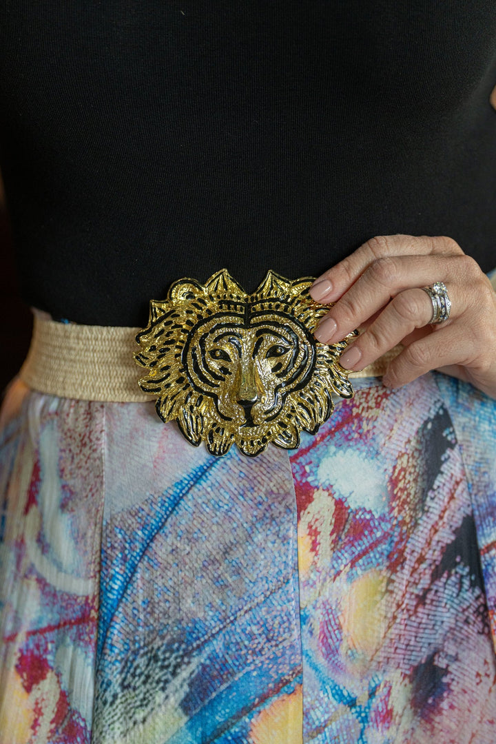 Belt Buckle - Liger Lion Buckle by Garland Bags