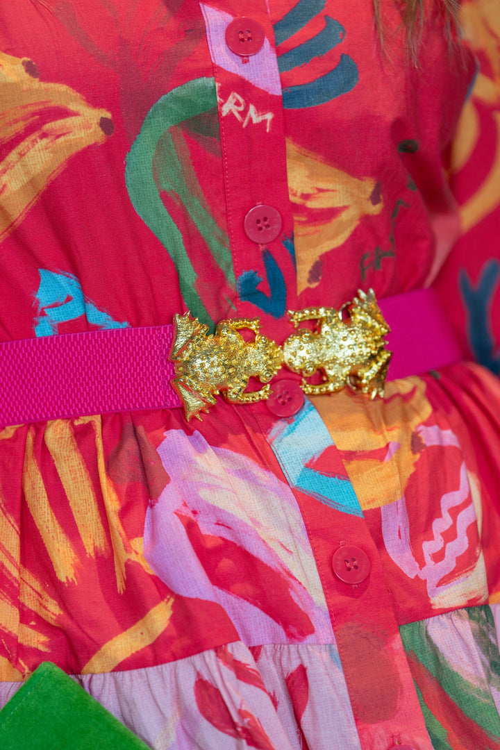 Stretch Band Belt in Pink by Garland Bags