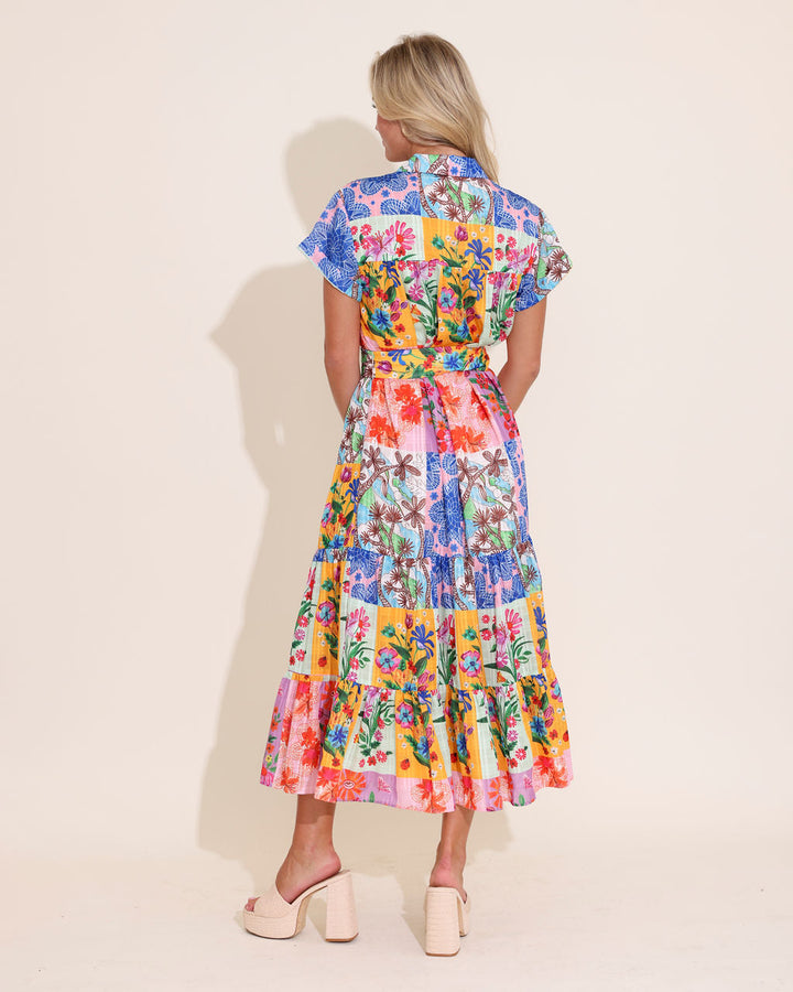 Rachel Dress in Floral Sketch by Alden Adair