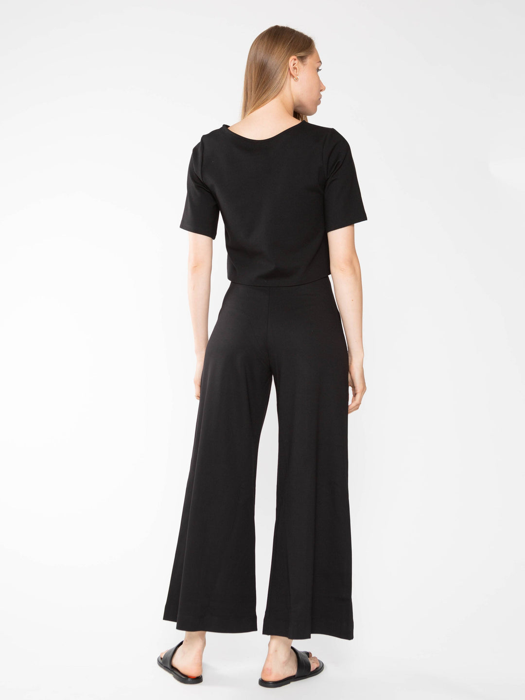 Ripley Rader Ponte Knit Wide Leg Pant - Cropped