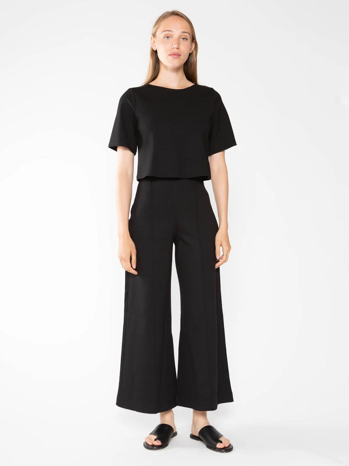 Ripley Rader Ponte Knit Wide Leg Pant - Cropped