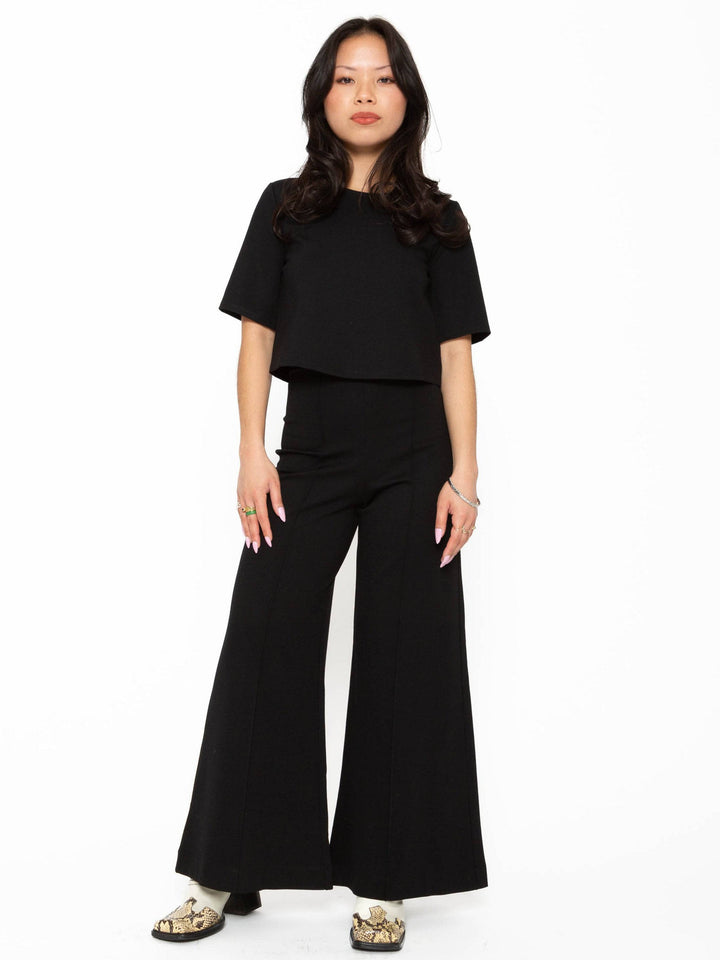 Ripley Rader Ponte Knit Wide Leg Pant - Cropped