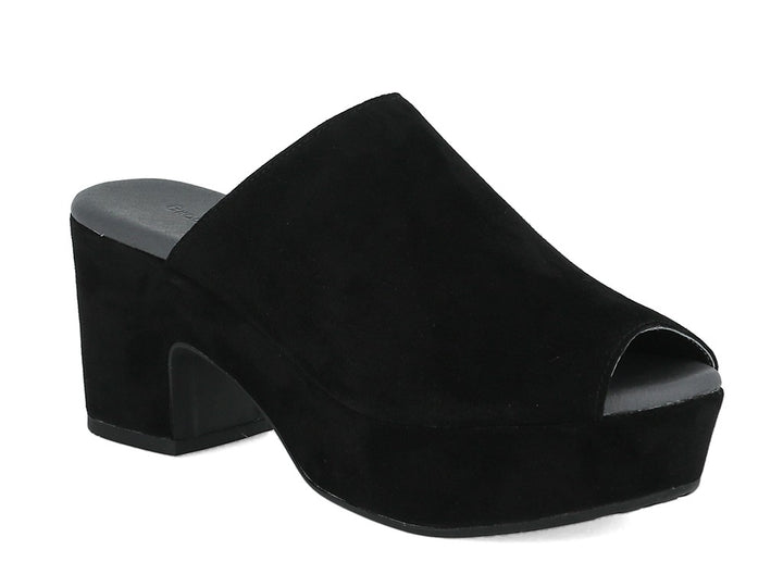 Chocolate Blu Garnnet Black Suede Wedge